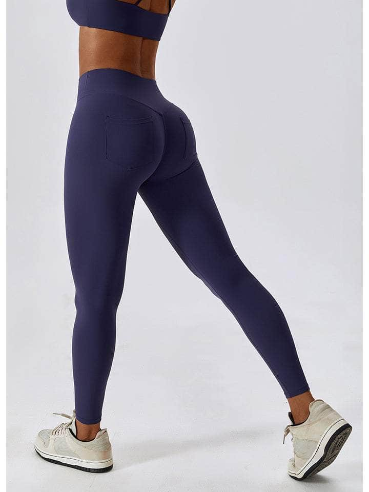 Wide Waistband Sports Pants Navy / S