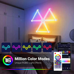 WIFI LED Smart Wall Lamp - RGBIC Light Bar for DIY Atmosphere, APP Music Rhythm, TV Backlight, Bedroom, Game Room Decoration
