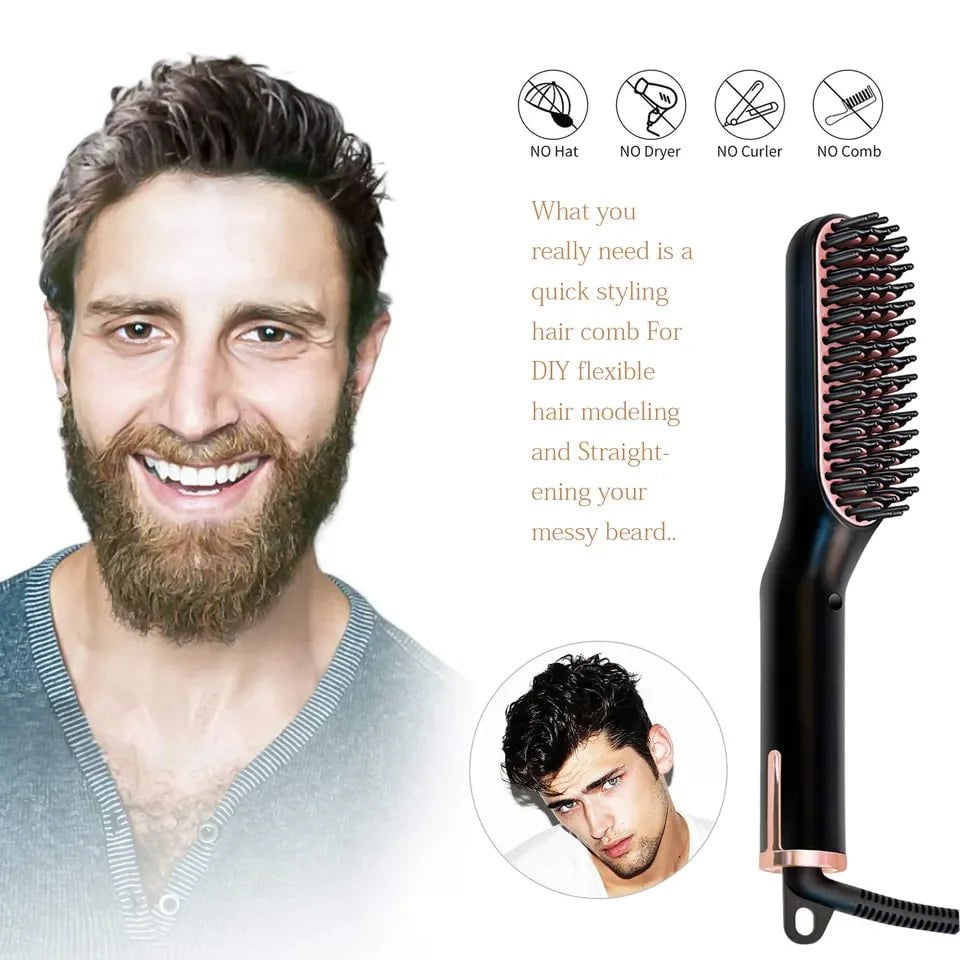 Wireless Beard Straightener Comb Unisex Hair Styling Tool