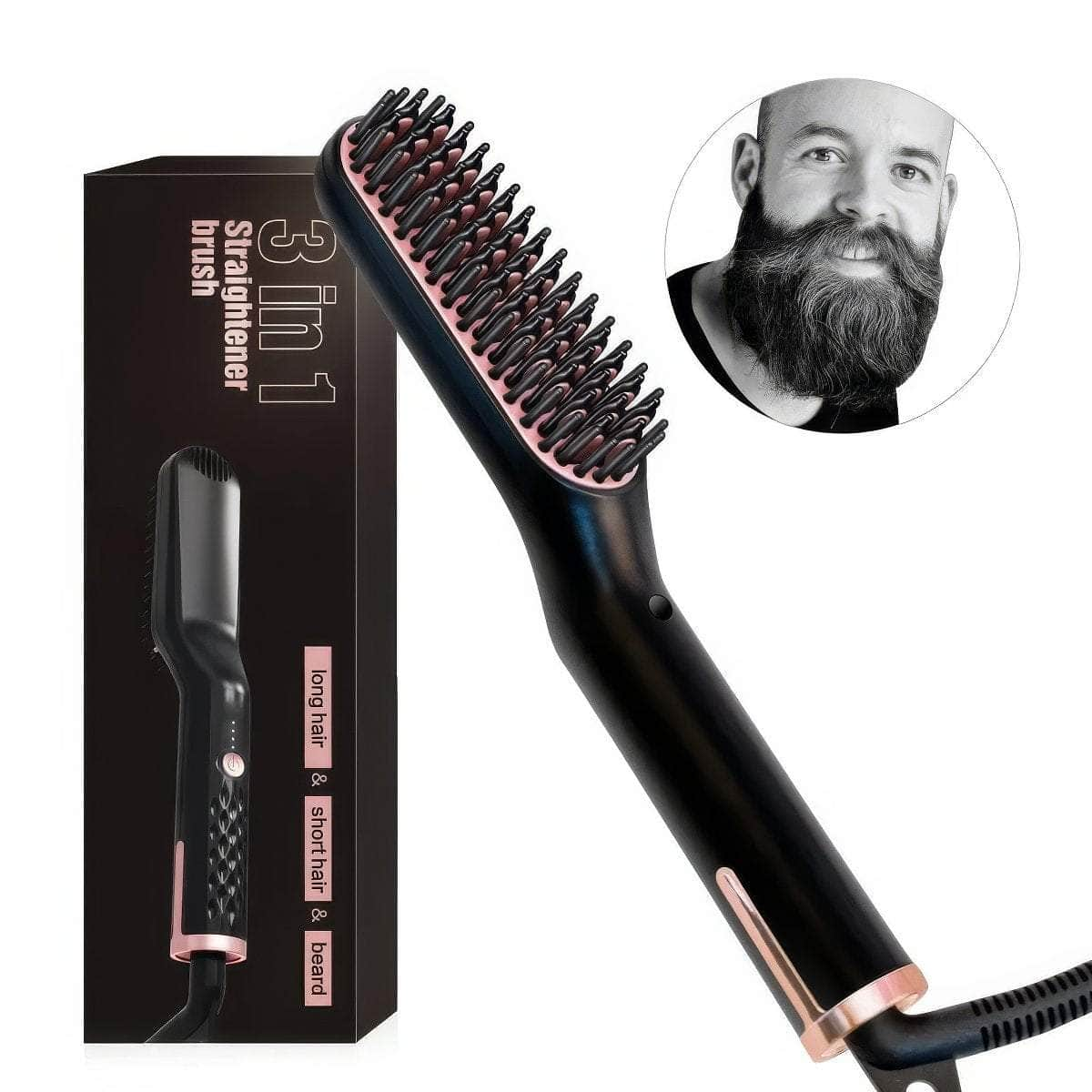 Wireless Beard Straightener Comb Unisex Hair Styling Tool