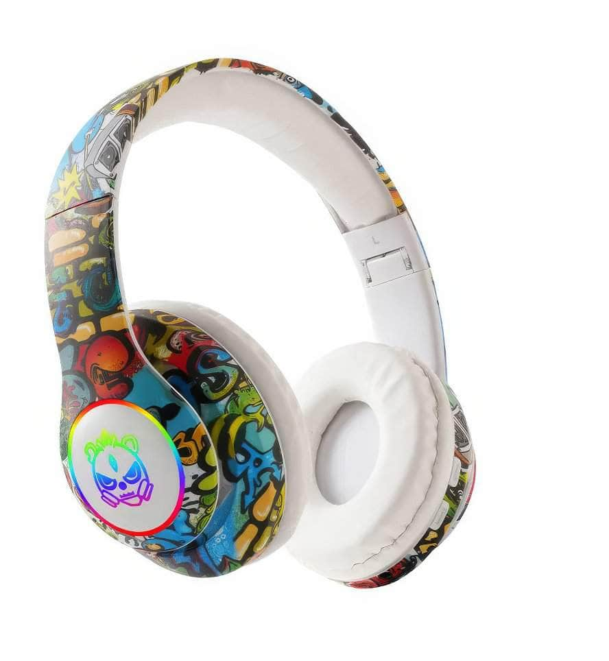 Wireless Flashlight Kids Ear Headphones with Mic