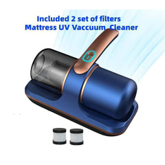 Wireless Mattress Vacuum Cleaner - Cordless Handheld UV-C, Bed Dust Remover, Sofa Specialist, 12Kpa Powerful Suction Blue