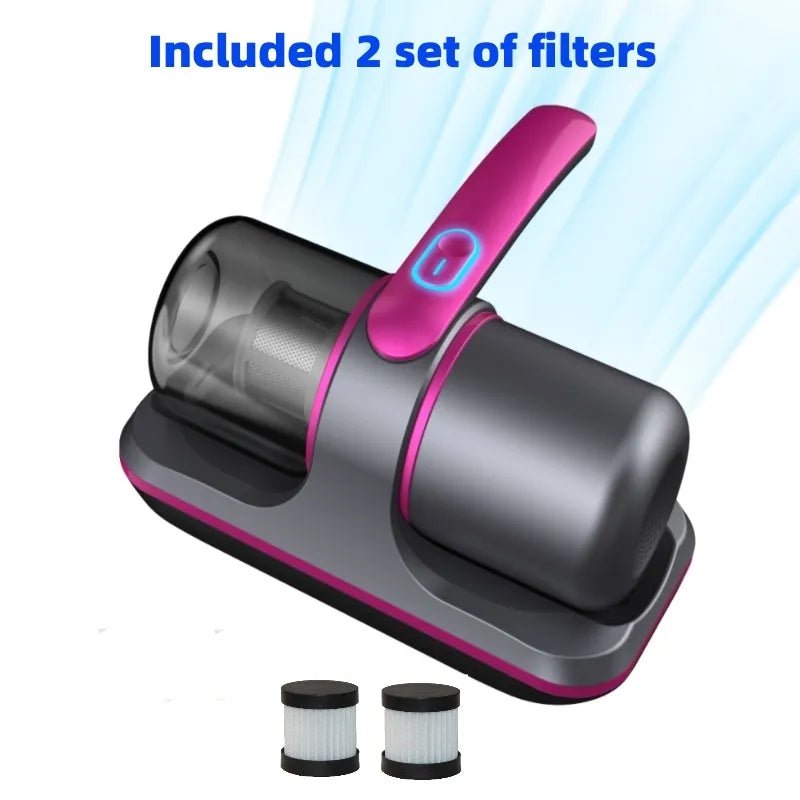 Wireless Mattress Vacuum Cleaner - Cordless Handheld UV-C, Bed Dust Remover, Sofa Specialist, 12Kpa Powerful Suction Purple