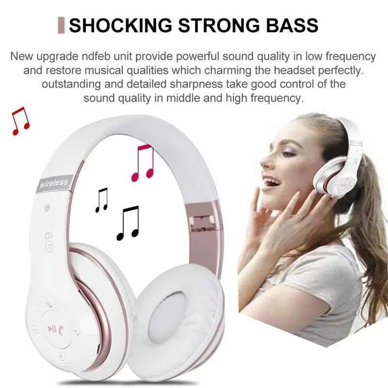 Wireless Sport Bluetooth 5.0 Headphones - Foldable, Handsfree Earphones for iPhone, Xiaomi