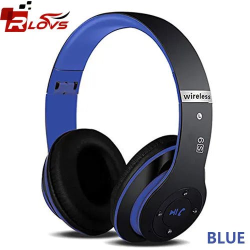 Wireless Sport Bluetooth 5.0 Headphones - Foldable, Handsfree Earphones for iPhone, Xiaomi black blue