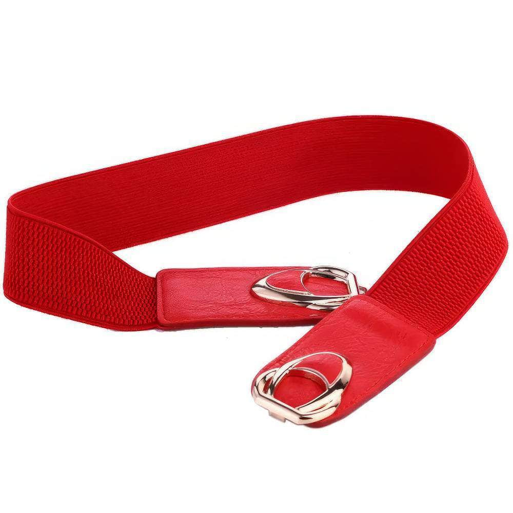 Women's Fashion PU Leather Elastic Wide Belt