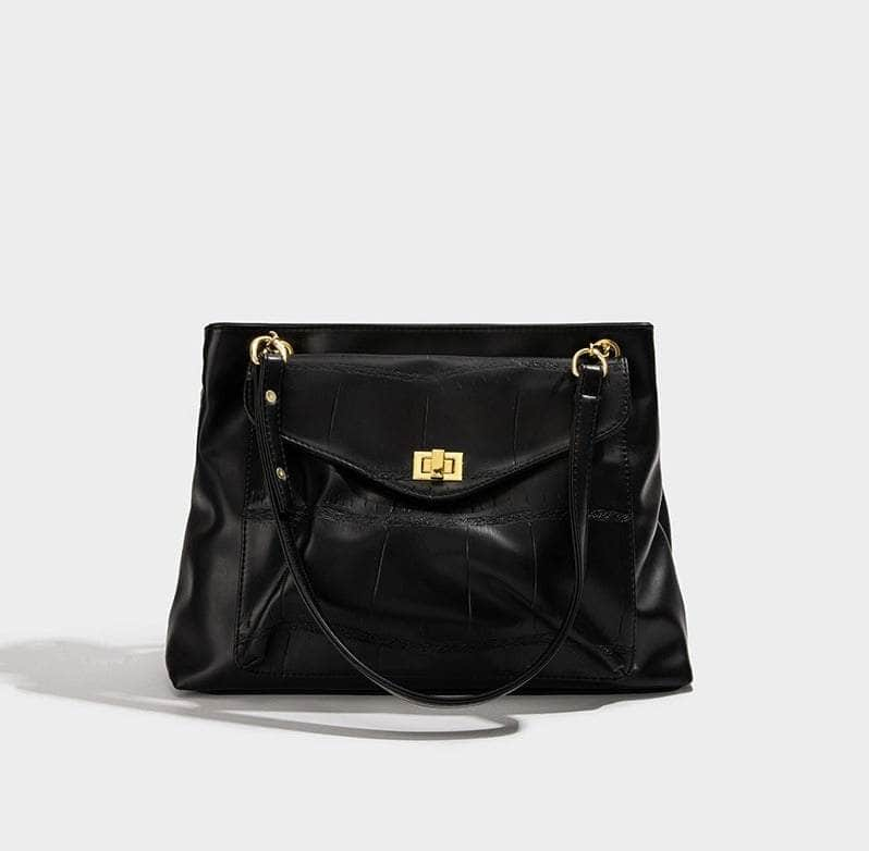 Women's Luxury Shoulder Leather Purse Black