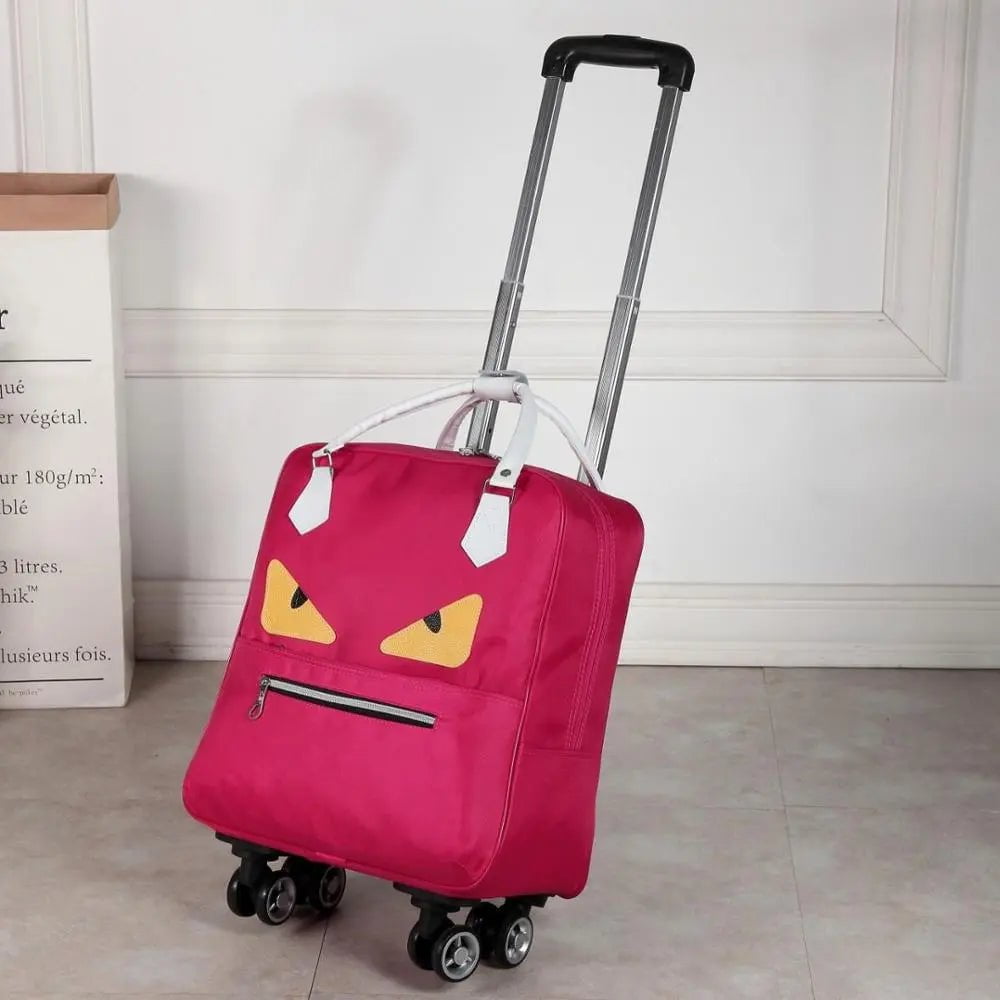 Women's Oxford Wheeled Travel Bag | Large Capacity Rolling Luggage
