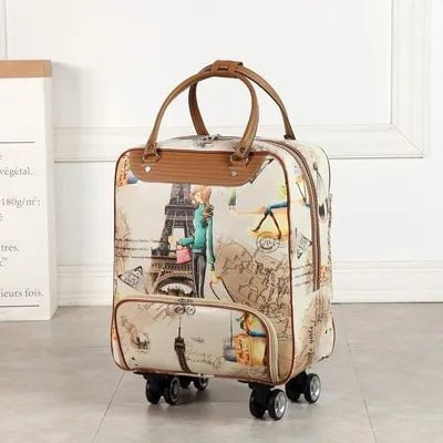 Women's Oxford Wheeled Travel Bag | Large Capacity Rolling Luggage H