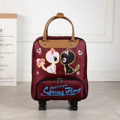 Women's Oxford Wheeled Travel Bag | Large Capacity Rolling Luggage Q