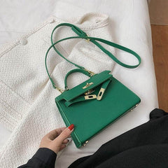 Women's Small Square Messenger Bag Green