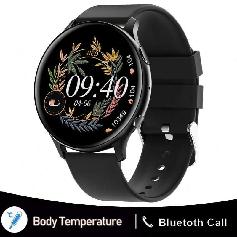 Xiaomi Huawei Samsung New Smart Watch: Heart Rate, Blood Pressure, Fitness Tracker, Bluetooth Call - Men and Women Black