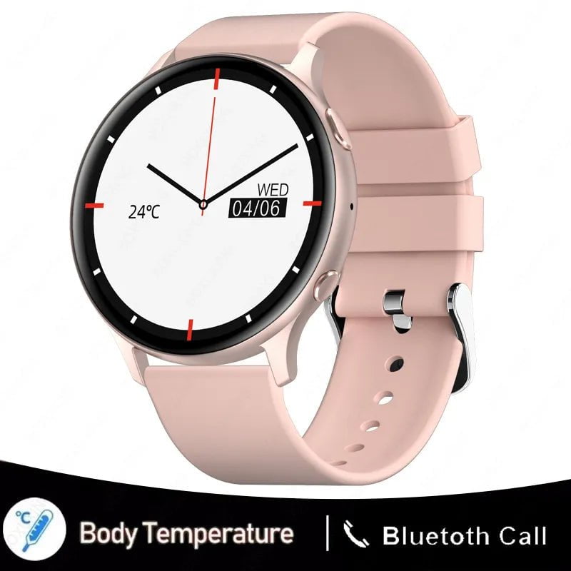 Xiaomi Huawei Samsung New Smart Watch: Heart Rate, Blood Pressure, Fitness Tracker, Bluetooth Call - Men and Women Pink