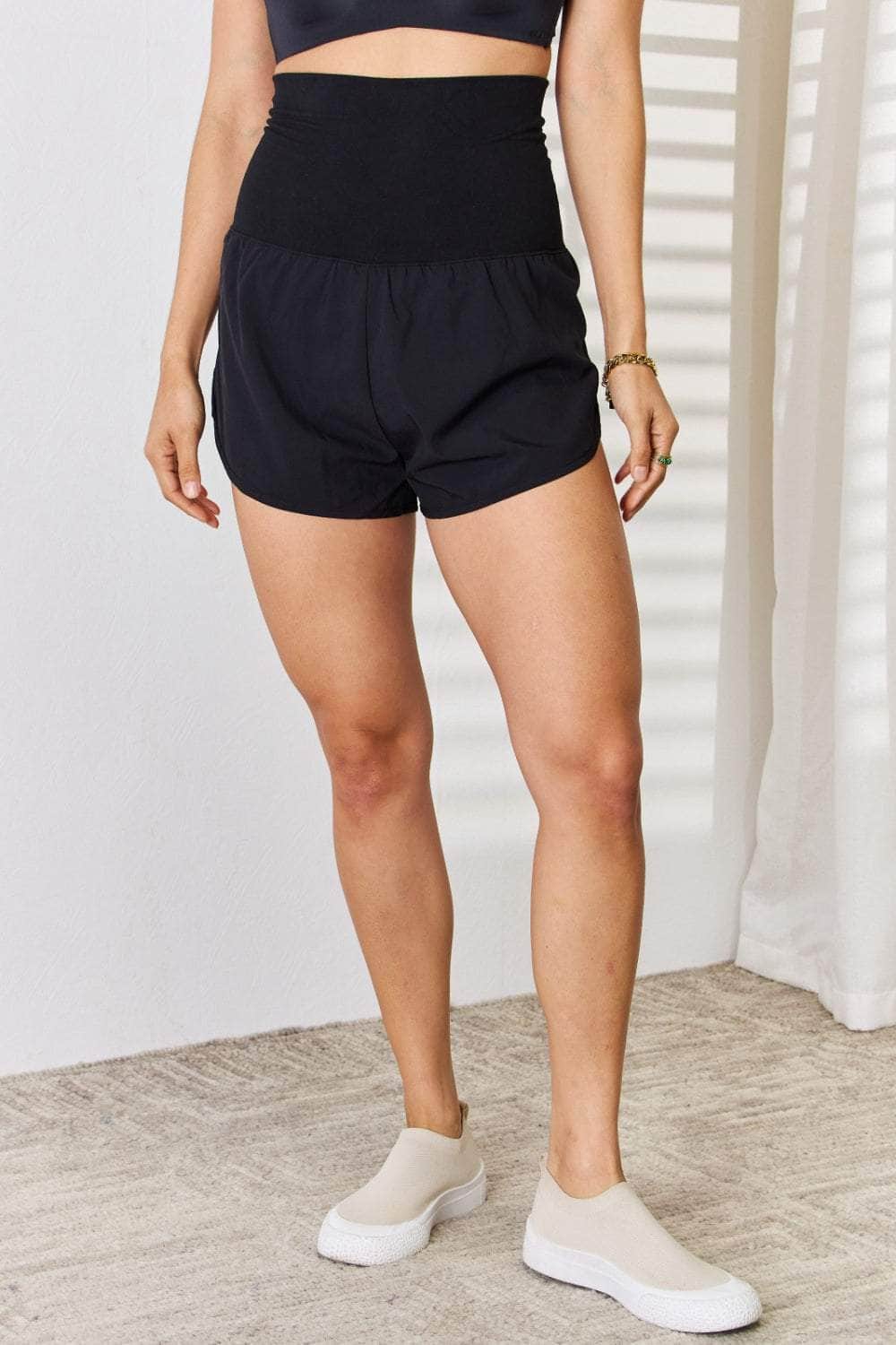 Zenana Full Size High Waist Tummy Control Shorts Black / S